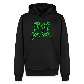 BMG forever - Männer Premium Bio Hoodie - Schwarz - Vorne - Nico (187cm)