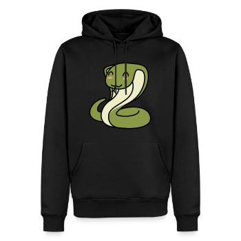 Snake Cobra Comic Animal - Men’s Premium Organic Hoodie - black - Front - Nico (187cm)