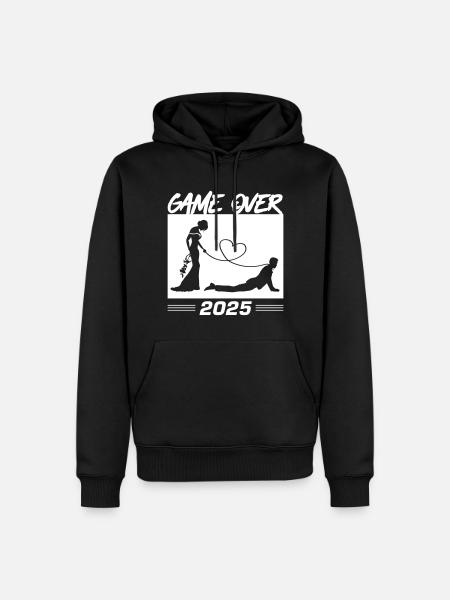 Game Over 2025 Wedding - Men’s Premium Organic Hoodie - black