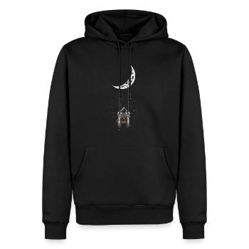 Mondschaukel, Raumfahrt, Raumfahrt Geschenke - Männer Premium Bio Hoodie - Schwarz - Vorne - Nico (187cm)