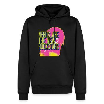 nerds are the new rockstars - Männer Premium Bio Hoodie - Schwarz - Vorne - Nico (187cm)