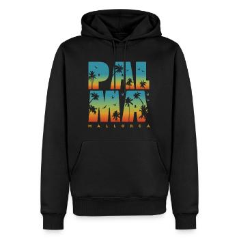 Mallorca Urlaub Party Malle Geschenkidee - Männer Premium Bio Hoodie - Schwarz - Vorne - Nico (187cm)