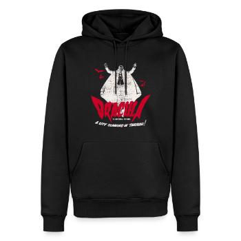 Universal Monsters Dracula L'écriture Rouge - Sweat à capuche Premium bio Homme - noir - Devant - Nico (187cm)