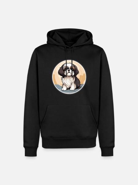 Shih Tzu Löwenhunde Chrysanthemenhund Shih Tzu - Männer Premium Bio Hoodie - Schwarz