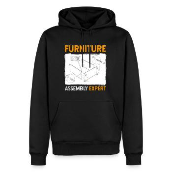 Expert en assemblage de meubles de menuiserie - Sweat à capuche Premium bio Homme - noir - Devant - Nico (187cm)