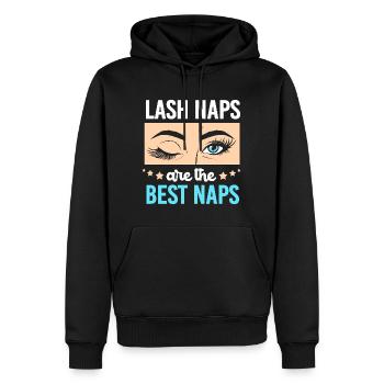 Make-up Kosmetik Kosmetikerin - Männer Premium Bio Hoodie - Schwarz - Vorne - Nico (187cm)