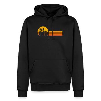 Bowling Retro Bowler Kegeln Geschenk - Männer Premium Bio Hoodie - Schwarz - Vorne - Nico (187cm)