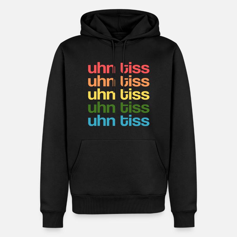 Uhn Tiss Techno Base Apparel - Männer Premium Bio Hoodie - Schwarz