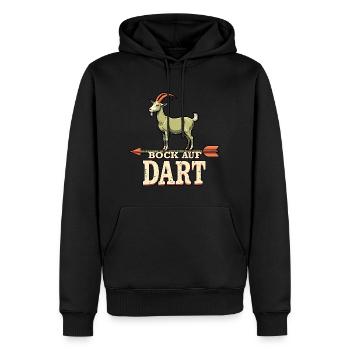 Fléchettes Bock auf Dart Geschenk Spruch für Dartspiele - Sweat à capuche Premium bio Homme - noir - Devant - Nico (187cm)