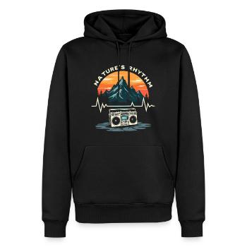 Camping Herzschlag wohnmobil zubehör - Männer Premium Bio Hoodie - Schwarz - Vorne - Nico (187cm)