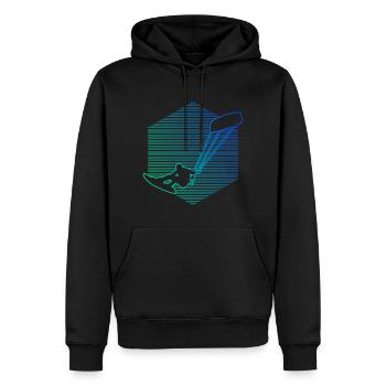 Kitesurfer Kitesurf Kite Kiten Kitesurfen - Sweat à capuche Premium bio Homme - noir - Devant - Nico (187cm)