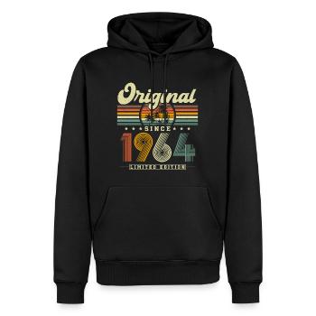 1964 Jahrgang Vintage Retro Geburtstag Geschenk - Männer Premium Bio Hoodie - Schwarz - Vorne - Nico (187cm)