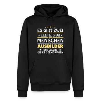 Ausbilder Geschenk - zwei Arten von... Design - Männer Premium Bio Hoodie - Schwarz - Vorne - Nico (187cm)