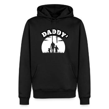Daddy² 2 Kids Boy And Girl White - Männer Premium Bio Hoodie - Schwarz - Vorne - Nico (187cm)