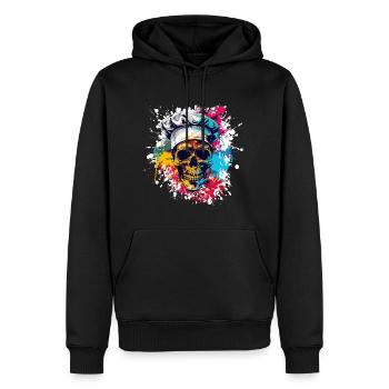 Koch Chef Totenkopf - Sweat à capuche Premium bio Homme - noir - Devant - Nico (187cm)