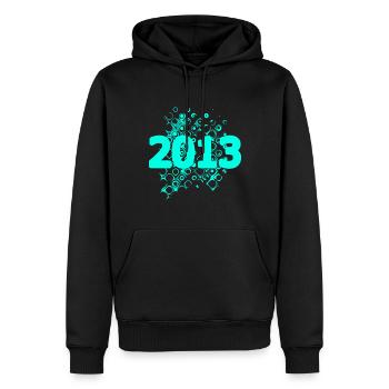 Drôle 2013 - Sweat à capuche Premium bio Homme - noir - Devant - Nico (187cm)