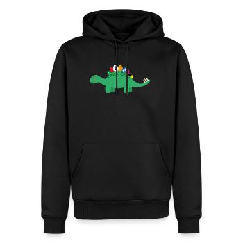 Music Guitar Pick Dino T-Shirt Guitar Musician - Men’s Premium Organic Hoodie - black - Front - Nico (187cm)