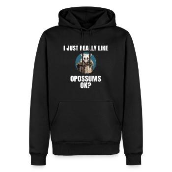 Opossum Possum Vintage Possumm Oppossum - Männer Premium Bio Hoodie - Schwarz - Vorne - Nico (187cm)