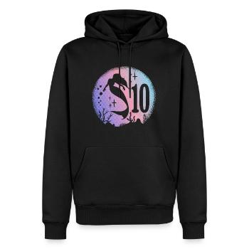Meerjungfrau Geburtstag Mädchen 10 Jahre alt Nixe - Männer Premium Bio Hoodie - Schwarz - Vorne - Nico (187cm)
