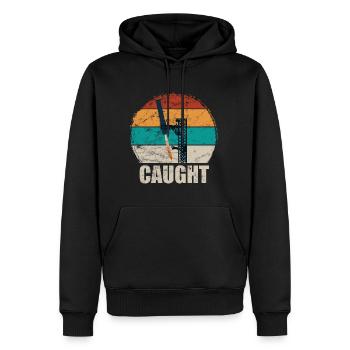 Caught - Space Travel - Rocket - Gripper Arms - Catch - Men’s Premium Organic Hoodie - black - Front - Nico (187cm)