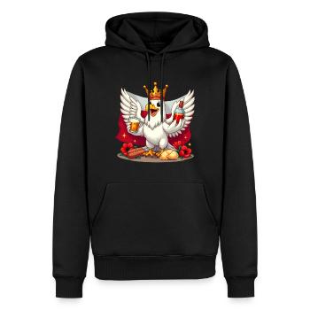 Polnischer Adler mit Krone - Männer Premium Bio Hoodie - Schwarz - Vorne - Nico (187cm)