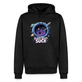 Les trous noirs sont nuls - Sweat à capuche Premium bio Homme - noir - Devant - Nico (187cm)