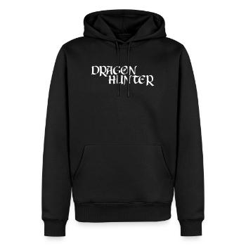 Dragon-Hunter – Fantasy Gamer Zocken - Männer Premium Bio Hoodie - Schwarz - Vorne - Nico (187cm)