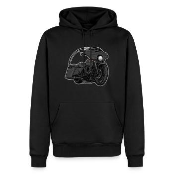 Chopper // Custom // Motorcycle - Men’s Premium Organic Hoodie - black - Front - Nico (187cm)