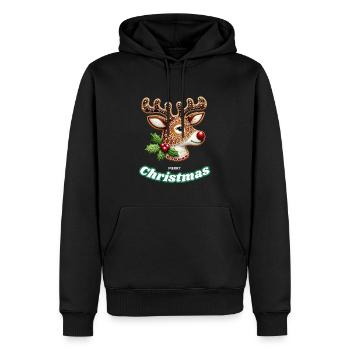 Ein super schöner Weihnachtselch, Merry Christmas - Männer Premium Bio Hoodie - Schwarz - Vorne - Nico (187cm)
