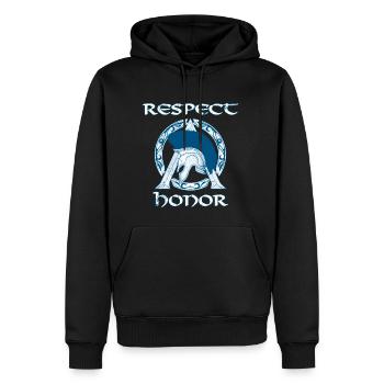 Respect and Honor Sparta Symbol - Sweat à capuche Premium bio Homme - noir - Devant - Nico (187cm)