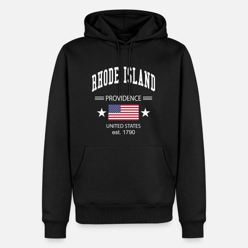 Rhode Island - Sweat à capuche Premium bio Homme - noir