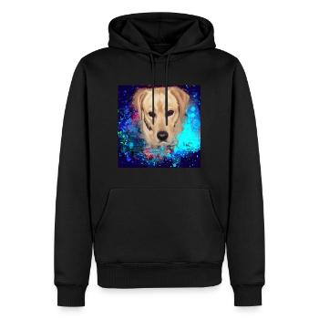 Labrador, Golden Retriever, graffiti,painting - Men’s Premium Organic Hoodie - black - Front - Nico (187cm)