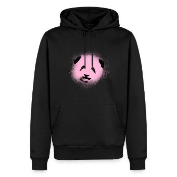 Panda,pandabär,bär, Graffiti,pink - Männer Premium Bio Hoodie - Schwarz - Vorne - Nico (187cm)