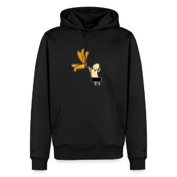 Nackte Banane lustiges Motiv - Männer Premium Bio Hoodie - Schwarz - Vorne - Nico (187cm)