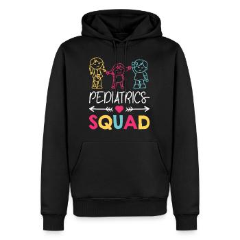 Pédiatrie Escouade Infirmière Soins Médicaux Enfants Cadeau - Sweat à capuche Premium bio Homme - noir - Devant - Nico (187cm)