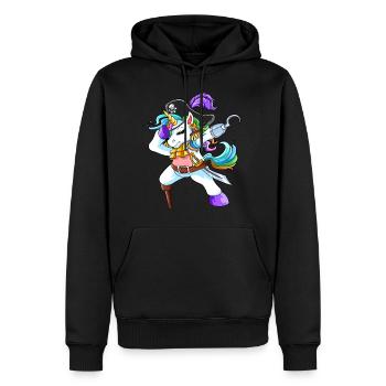 Halloween Piraten Einhorn Lustiges Trick Or Treat Geschenk - Männer Premium Bio Hoodie - Schwarz - Vorne - Nico (187cm)