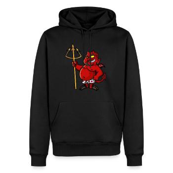 Diable en sous-vêtements - Costume d’Halloween - - Sweat à capuche Premium bio Homme - noir - Devant - Nico (187cm)