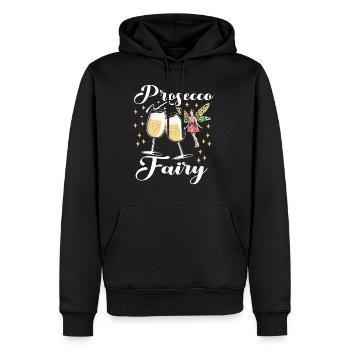 Prosecco Vin mousseux Alcool Célébrer Verre Boisson - Sweat à capuche Premium bio Homme - noir - Devant - Nico (187cm)