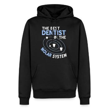Zahnarzt - Bester Zahnarzt - Männer Premium Bio Hoodie - Schwarz - Vorne - Nico (187cm)