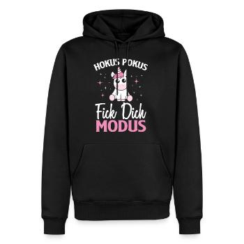 Einhorn Hokus Pokus Fick Dich Modus Einhorn - Männer Premium Bio Hoodie - Schwarz - Vorne - Nico (187cm)