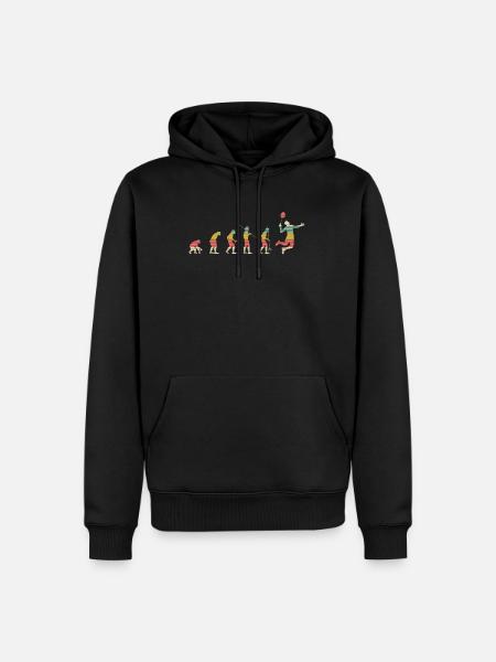 Evolution Badminton Federball Spieler Geschenk - Männer Premium Bio Hoodie - Schwarz