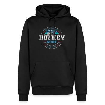 Ice hockey, Ice hockey ice hockey players, - Men’s Premium Organic Hoodie - black - Front - Nico (187cm)