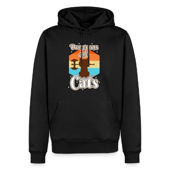 Dungeons and Cats - Männer Premium Bio Hoodie - Schwarz - Vorne - Nico (187cm)
