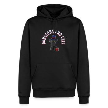 Dungeons and Cats - Männer Premium Bio Hoodie - Schwarz - Vorne - Nico (187cm)