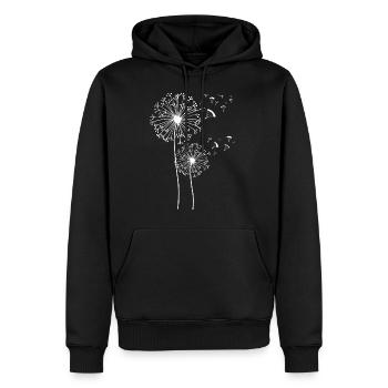 Paragleiter Dandelion Löwenzahn Gleitschirm - Männer Premium Bio Hoodie - Schwarz - Vorne - Nico (187cm)