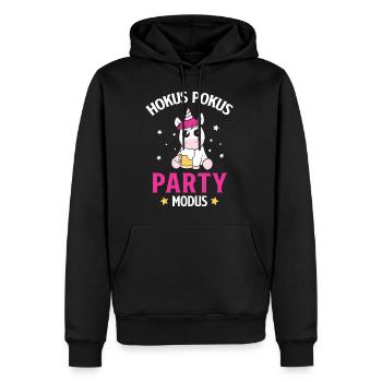 Einhorn Bier Hokus Pokus Party Modus - Männer Premium Bio Hoodie - Schwarz - Vorne - Nico (187cm)