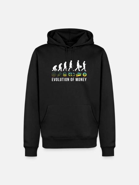 Crypto Bitcoin L’évolution de l’argent - Sweat à capuche Premium bio Homme - noir