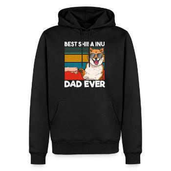 Best Shiba Inu Dad Ever - Männer Premium Bio Hoodie - Schwarz - Vorne - Nico (187cm)