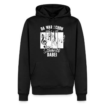 Chorleiter Dirigent Musiklehrer Musiker Retro Note - Männer Premium Bio Hoodie - Schwarz - Vorne - Nico (187cm)