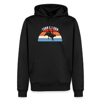 Turn & Burn Rodeo Cadeau - Sweat à capuche Premium bio Homme - noir - Devant - Nico (187cm)